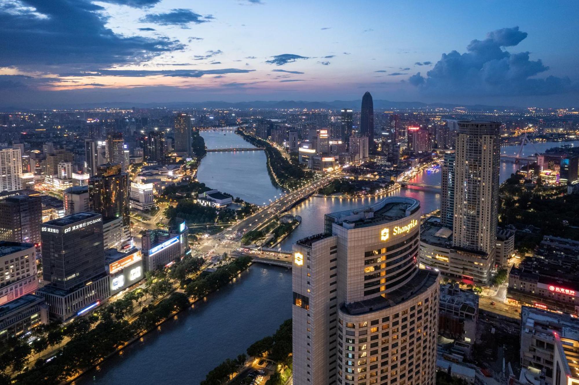 Shangri-La Ningbo - The Three Rivers Intersection Hotel Exterior foto